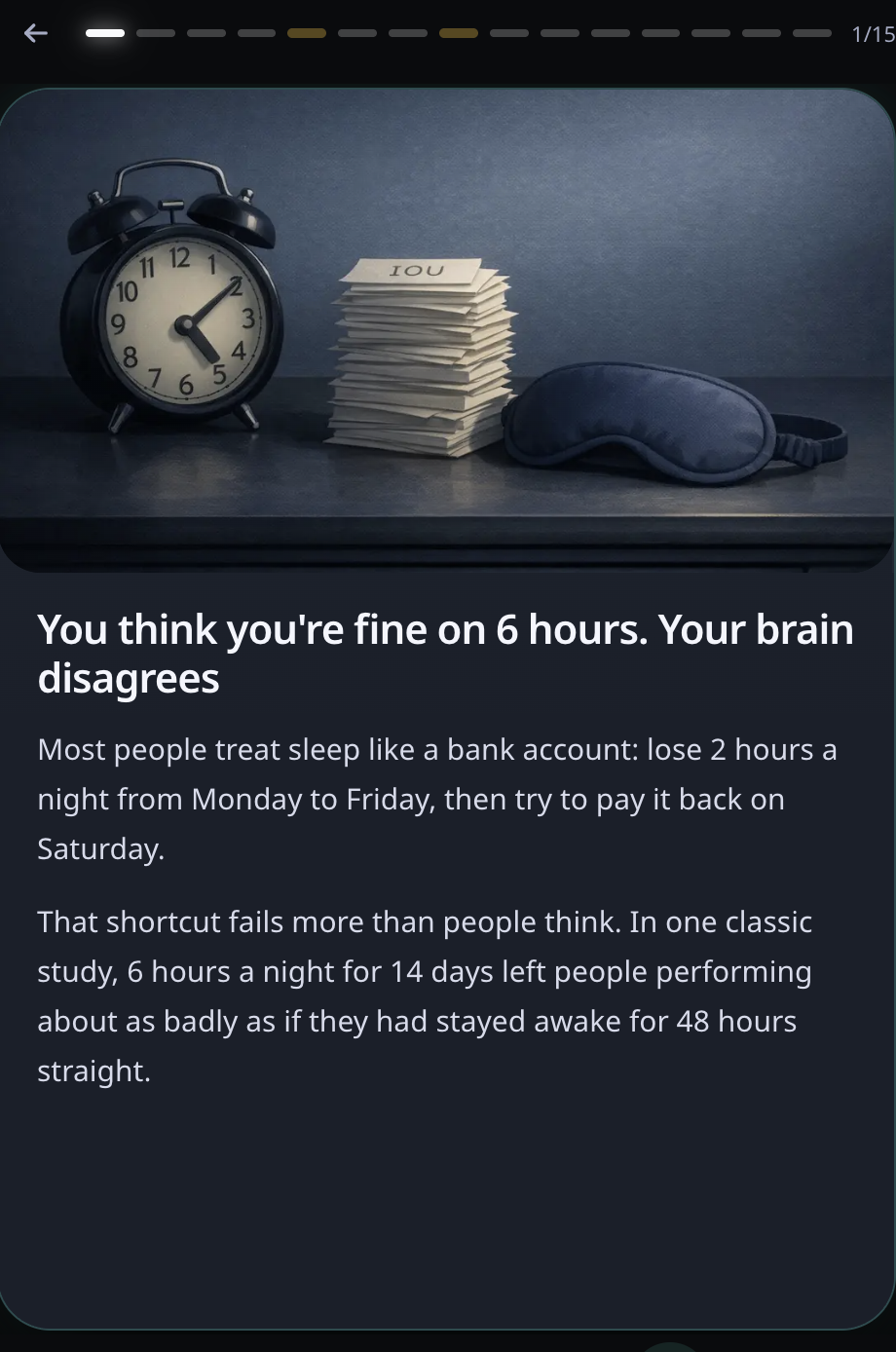 A visual lesson inside the Rebuilt learning experience